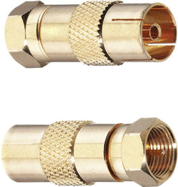 Oehlbach 4402 F-Coax-adapter Verguld Aansluitingen: F-stekker, Coax-bus IEC 2 stuk(s)