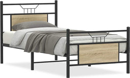 vidaXL - Bedframe - zonder - matras - hout - sonoma - eikenkleurig - 90x190 - cm