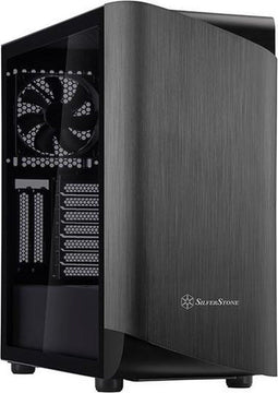 Silverstone SETA A1 - Midi Tower PC - ATX micro ATX Mini-ITX - Gehard glas Zwart Titanium