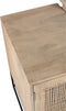 J-Line Ingang Geweven Riet bank - hout & metaal - naturel & beige - woonaccessoires