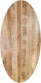 HSM Collection ovale eettafel - 220x110 cm - massief mangohout/metaal