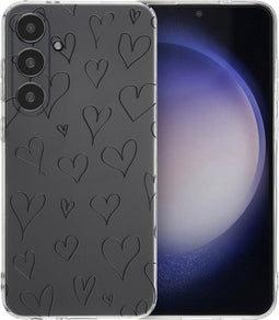 imoshion Hoesje Geschikt voor Samsung Galaxy S24 Plus Hoesje Siliconen - imoshion Design hoesje - Meerkleurig / Hearts