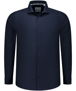 Boston Brothers Wide Spread Overhemd - Heren - navy