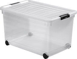 Curver Click'n Fit - Opbergbox 60L - Met deksel en wielen - Stapelbaar
