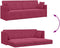 vidaXL - Ligbed - Sofa - 2-in-1 - Wijnrood - 213x144x60 - cm - Velvet