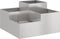 vidaXL - Tuinbak - 80x80x48 - cm - in - RVS