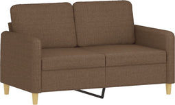 vidaXL - Tweezitsbank - 120 - cm - stof - bruin