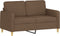 vidaXL - Tweezitsbank - 120 - cm - stof - bruin