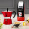 Italiaanse Koffiepot Bialetti Winter Wonderland Rood Zilverkleurig Aluminium 3 Koppar