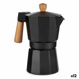 Italiaanse Koffiepot Hout Aluminium 300 ml (12 Stuks)