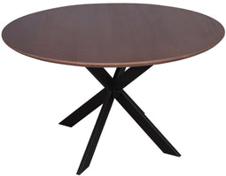 StarFurn Eettafel Ferris Eiken Rond 130cm Walnoot