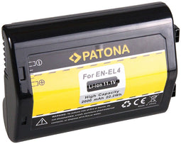 Patona 1126 - Accu Li-Ion 2000 mAh voor Nikon D2H D2Hs D2X D2Xs D3 D3X F6 EN-EL4 EN-EL4a