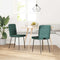vidaXL - Eetkamerstoelen - 2 - st - fluweel - donkergroen