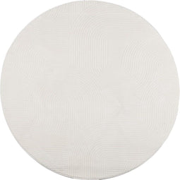 vidaXL - Vloerkleed - IZA - laagpolig - Scandinavisch - Ø - 200 - cm - crèmekleurig