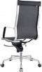 Feel Furniture - Luxe Executive bureaustoel van 100% rundleer - Hoge rugleuning - Zwart