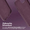 Accezz MagSafe Leather Backcover iPhone 15 - Echt leer - Verhoogde randen - Paars