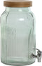 Items Drank dispenser Beverages Tap - 5.5 Liter - bewerkt glas/bamboe - tapkraan/deksel