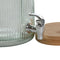 Items Drank dispenser Beverages Tap - 5.5 Liter - bewerkt glas/bamboe - tapkraan/deksel