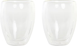 Items koffieglazen/theeglazen dubbelwandig - set 2x - latte macchiato glazen - 350 ml