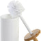 Items - WC/Toiletborstel houder - Bamboe - naturel/wit - 36 x 9 cm