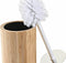 Items WC/Toiletborstel - luxe houder - bamboe hout - lichtbruin - 37 x 10 cm