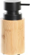 Items - Zeeppompje/Dispenser - bamboe/rvs - hout/zwart - 16 cm