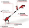 Einhell Accu Grastrimmer GE-CT 18/28 Li Solo - Power X-Change - Maaidiameter: 28 cm - Draadspoel inbegrepen - Draai- en kantelbare motorkop