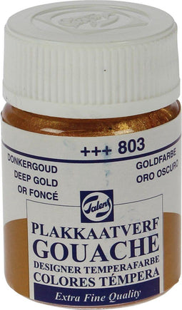 Talens plakkaatverf Extra Fijn flacon van 16 ml, donkergoud