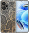 imoshion Hoesje Geschikt voor Xiaomi Redmi Note 12 Pro Hoesje Siliconen - imoshion Design hoesje - Meerkleurig / Golden Leaves Transparant