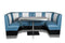 Bel Air Dinerbank Quarter Circle Booth HW-120-120 Blauw