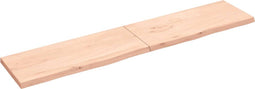 vidaXL - Tafelblad - 200x40x(2-4) - cm - onbehandeld - massief - eikenhout