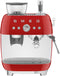 Smeg EGF03RDEU - Espressomachine met bonenmaler - 20 bar druk - Rood