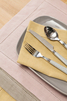 Linen&More Placemats 35x50 cm 4 Stuks Indi Light Pink