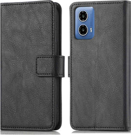iMoshion Hoesje Geschikt voor Motorola Moto G34 Hoesje Met Pasjeshouder - iMoshion Luxe Bookcase - Zwart