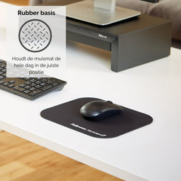 Fellowes Microban - Muismat - Antibacterieel Antislip - Zilver 204x230x4mm