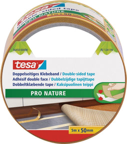 Tesa dubbelzijdig tapijttape - 1x stuks - rol 5 meter - Pro Nature - Duurzaam klusmateriaal - Huishoudartikelen - Tapijttape - Dubbelzijdig tape