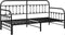 vidaXL - Zwart - Ligbedframe - met - Uitschuifbed - - - 107x203 - cm - Staal