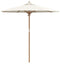vidaXL - Tuinparasol - Crème - Wit - 217x230 - cm - van - Bamboe