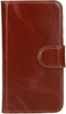 Mobiparts Excellent Wallet Case - Flip Cover - Echt leder - Bruin (iPhone 13 mini)