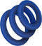 Zolo Cockring ZOLO EXTRA THICK SILICONE COCK RING 3 PK Blauw