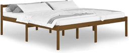 vidaXL - Seniorenbed - massief - grenenhout - honingbruin - 200x200 - cm