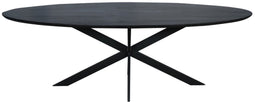 StarFurn Eettafel Ferris Eiken Ovaal 240cm Zwart
