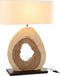 J-Line Lamp Ovaal Voet Hout Naturel L