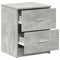 vidaXL - Nachtkastjes - 2 - st - met - 2 - lades - 40x36x50 - cm - betongrijs