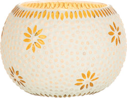 J-Line kaarshouder Bram - glas - geel - large - 2 stuks