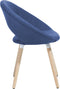 Set van 2 eetkamerstoelen ROSLYN Marineblauw