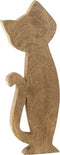 J-Line decoratie Kat - hout - wit - large