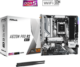 ASRock A620M Pro RS - Micro ATX Moederbord - AMD AM5 DDR5 Wi-Fi 6E