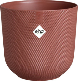 Elho Jazz Rond 19 Bloempot - Voor Binnen - 100% Gerecycled Plastic - Ø 18.9 x H 17.6 cm - Toscaans rood