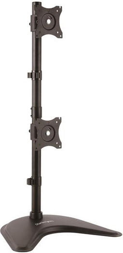 Startech.com ARMBARDUOV - Dual-Monitor standaard - Kabelmanagement Pivot 90° - Zwart